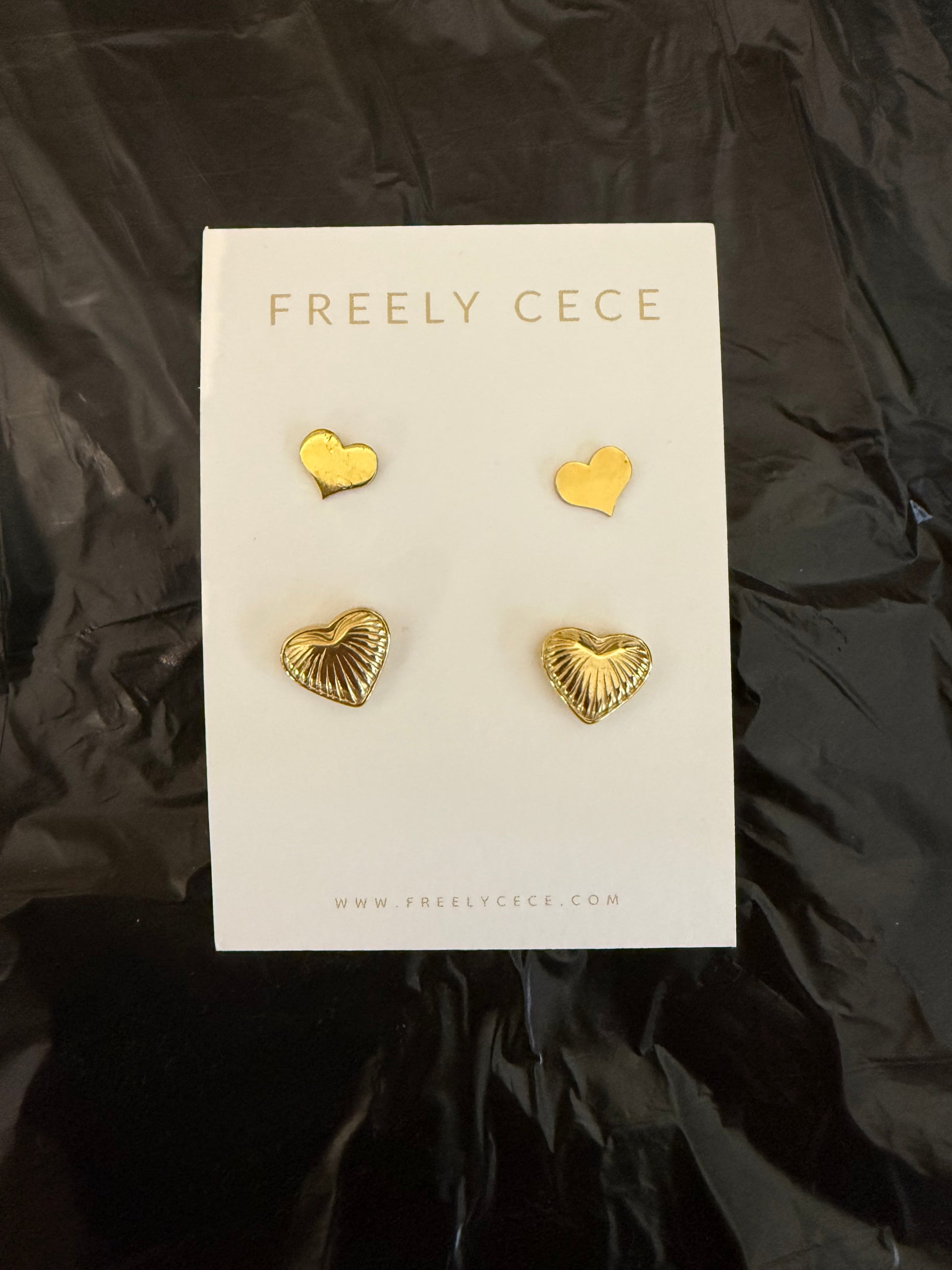 Double Heart Stud