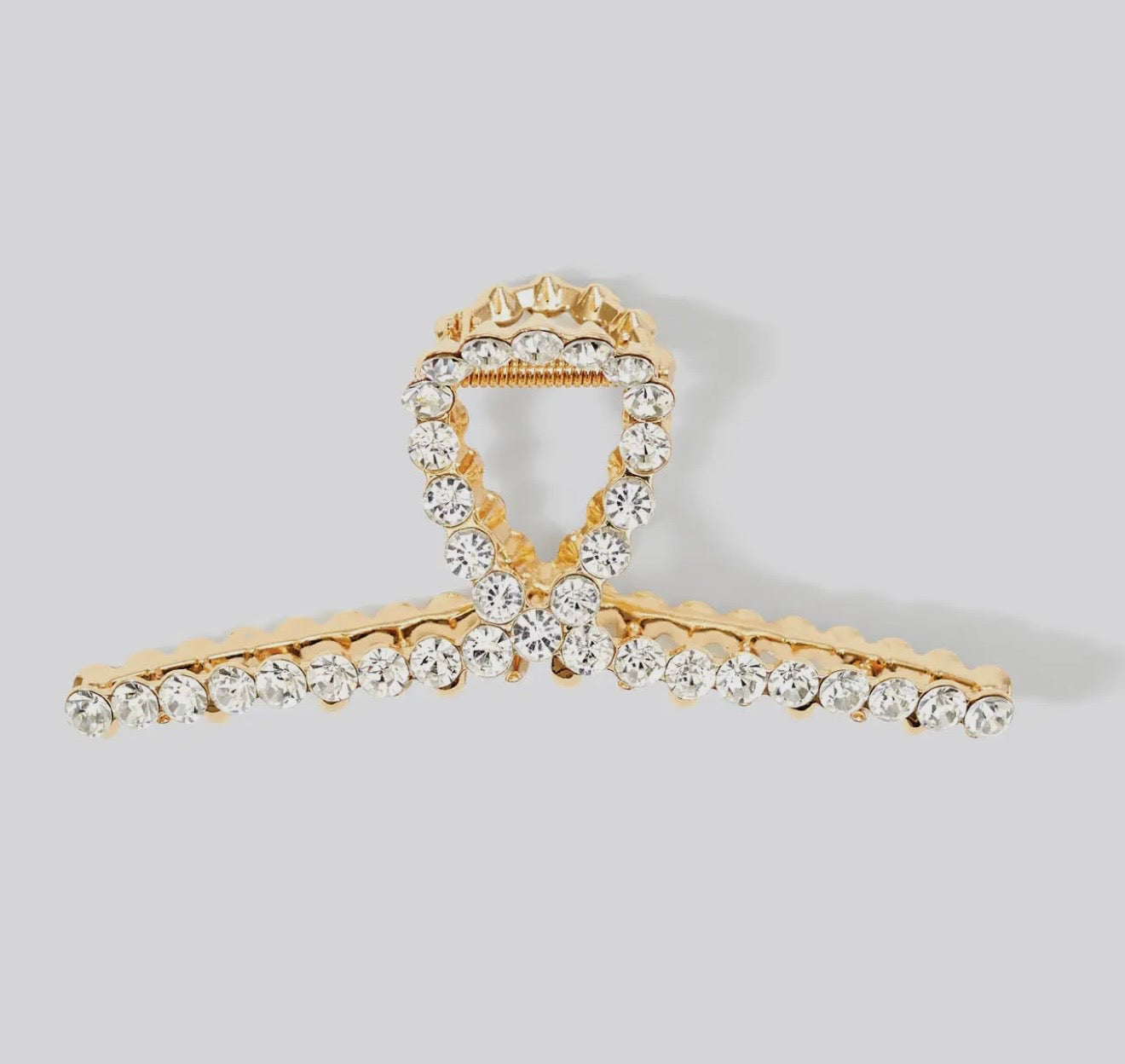 Metal Rhinestone Loop Claw Clip