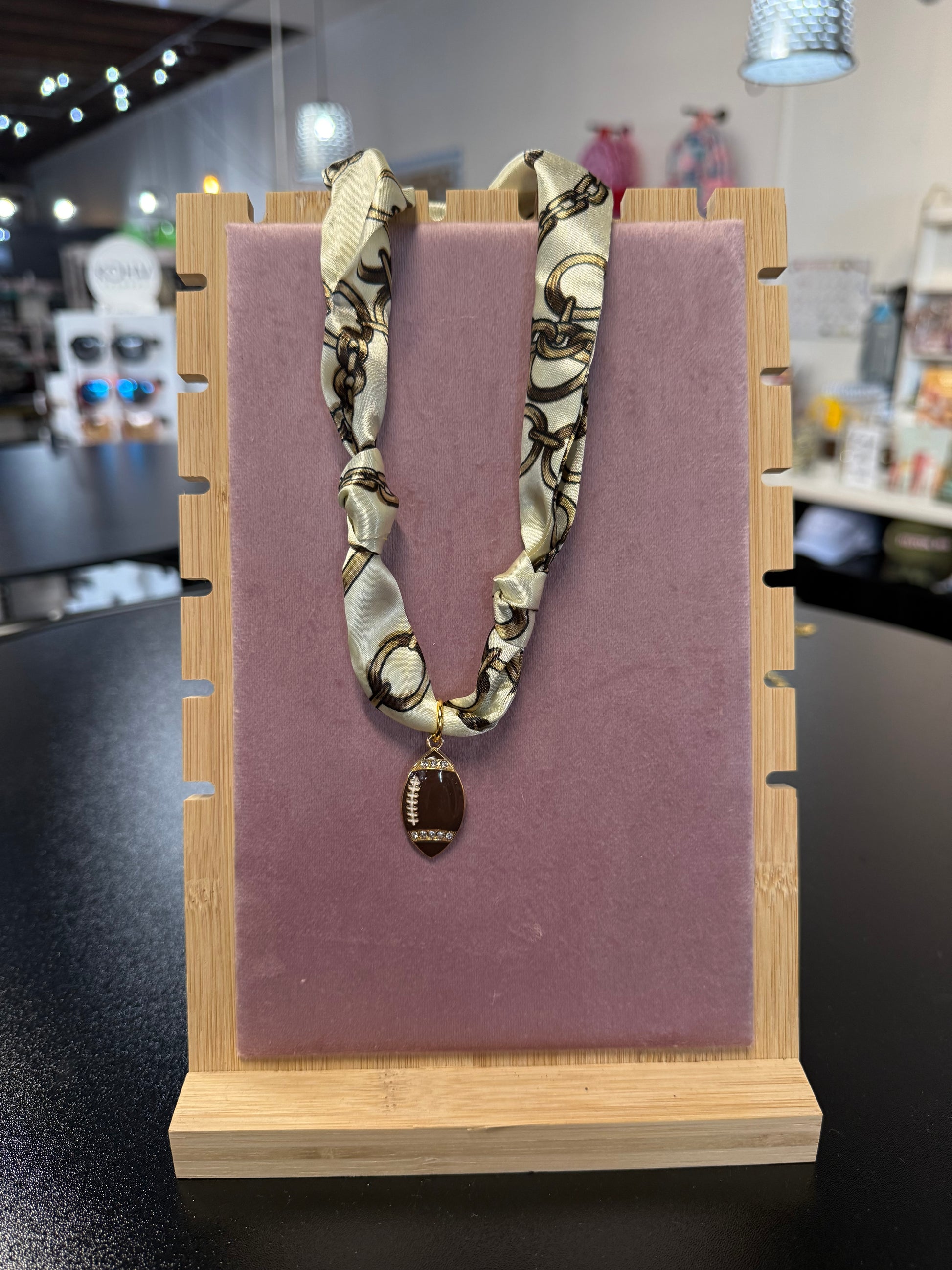 Football Scarf Necklace - Chain