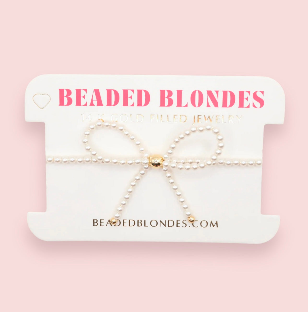 Beaded Blonde - Pearl Bow Bracelet