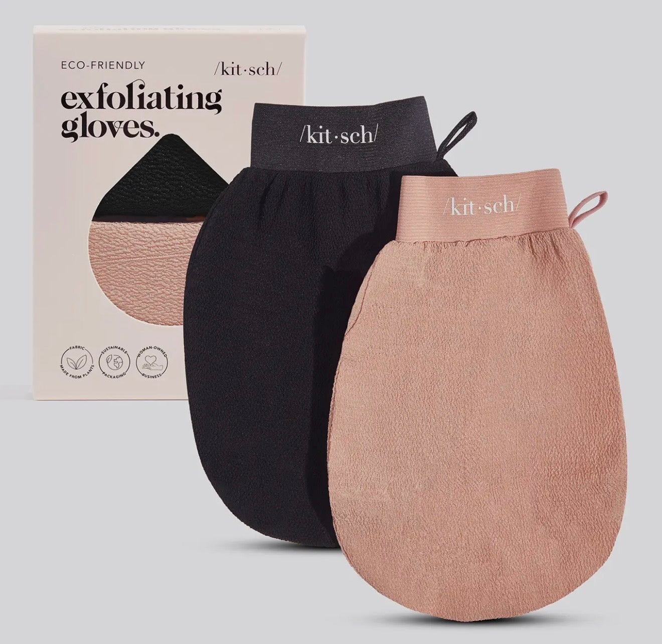 Exfoliating Glove 2 Pack - Black & Terracotta
