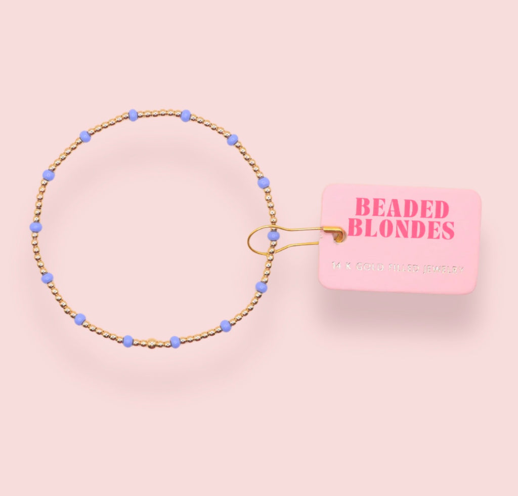 Beaded Blonde - Lilac Dainty Poppi Bracelet