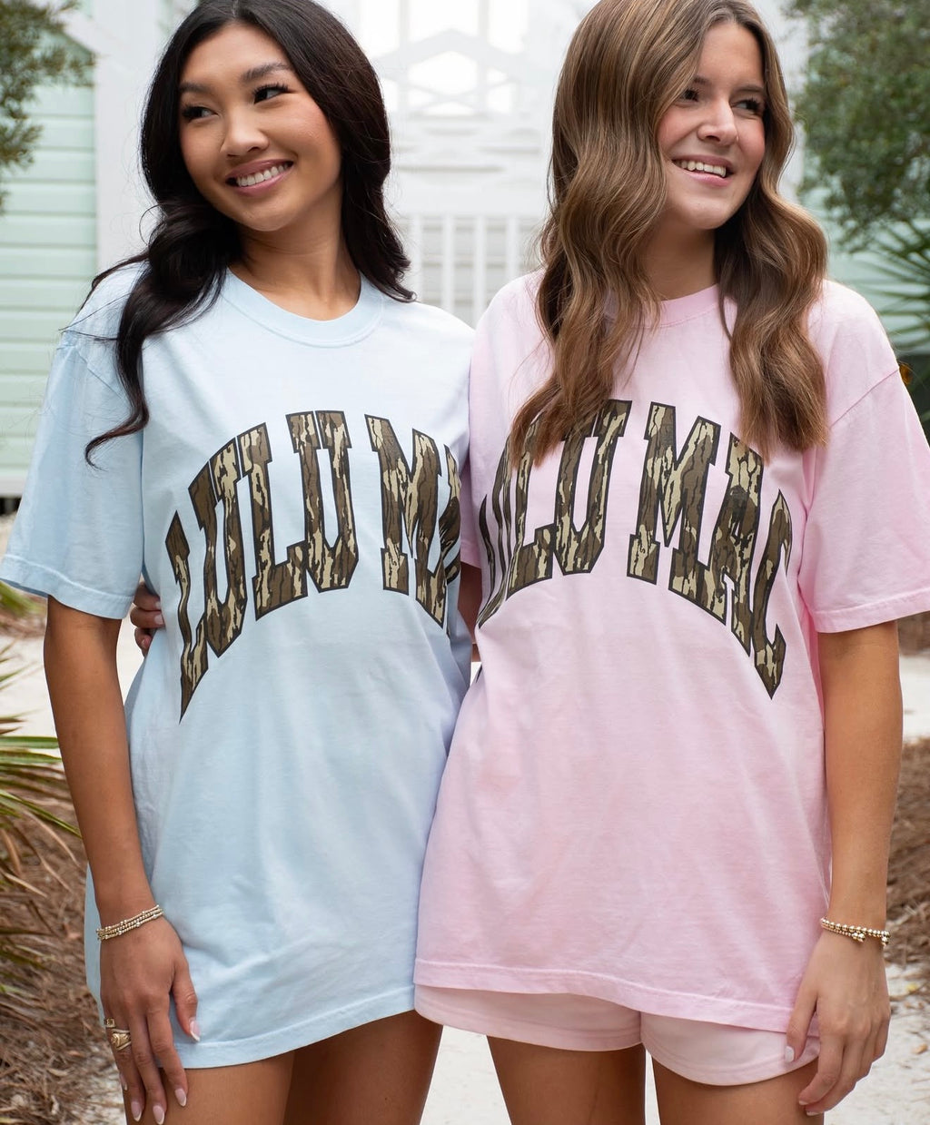 Lulu Mac Bottomland Camo T Shirt - Chambray - YOUTH & ADULT