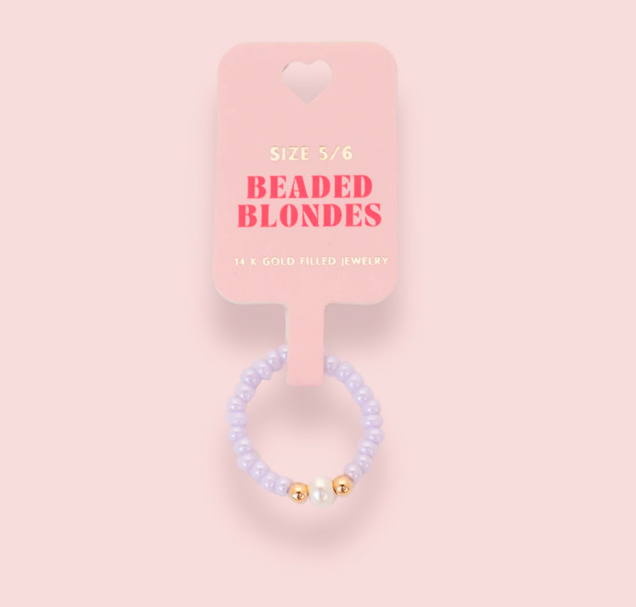 Beaded Blonde - Pastel Luster Lilac Pearl Ring