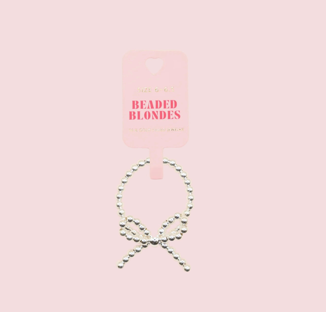 Beaded Blondes - Silver Bow Ring