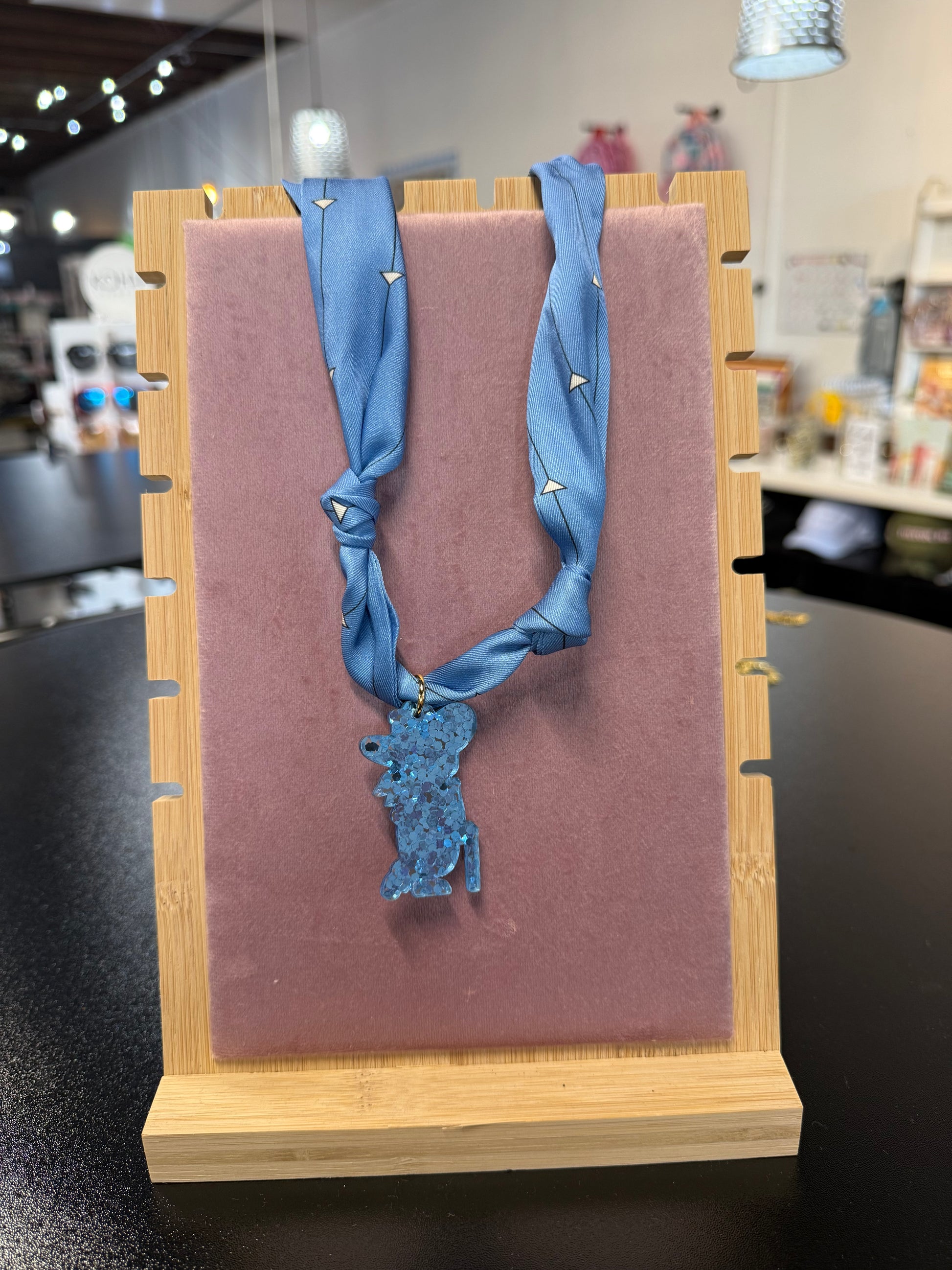 Colonel Reb Scarf Necklace - Blue