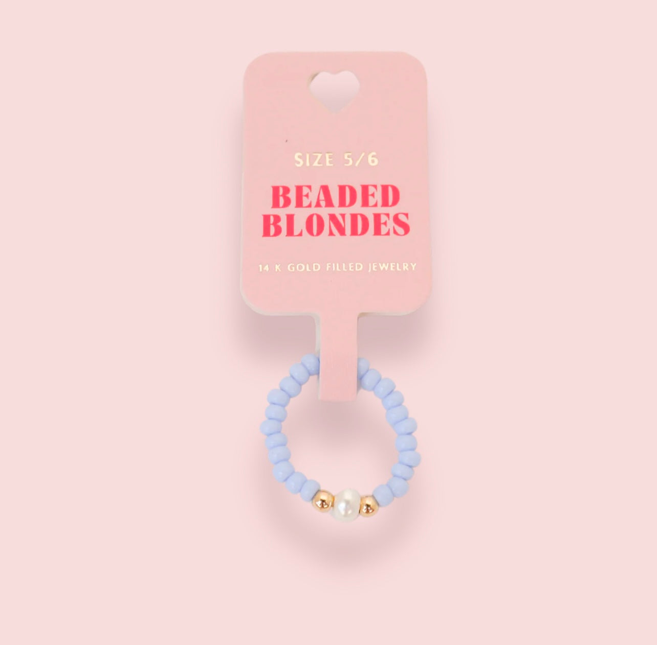 Beaded Blonde - Pastel Perwinkle Pearl Ring