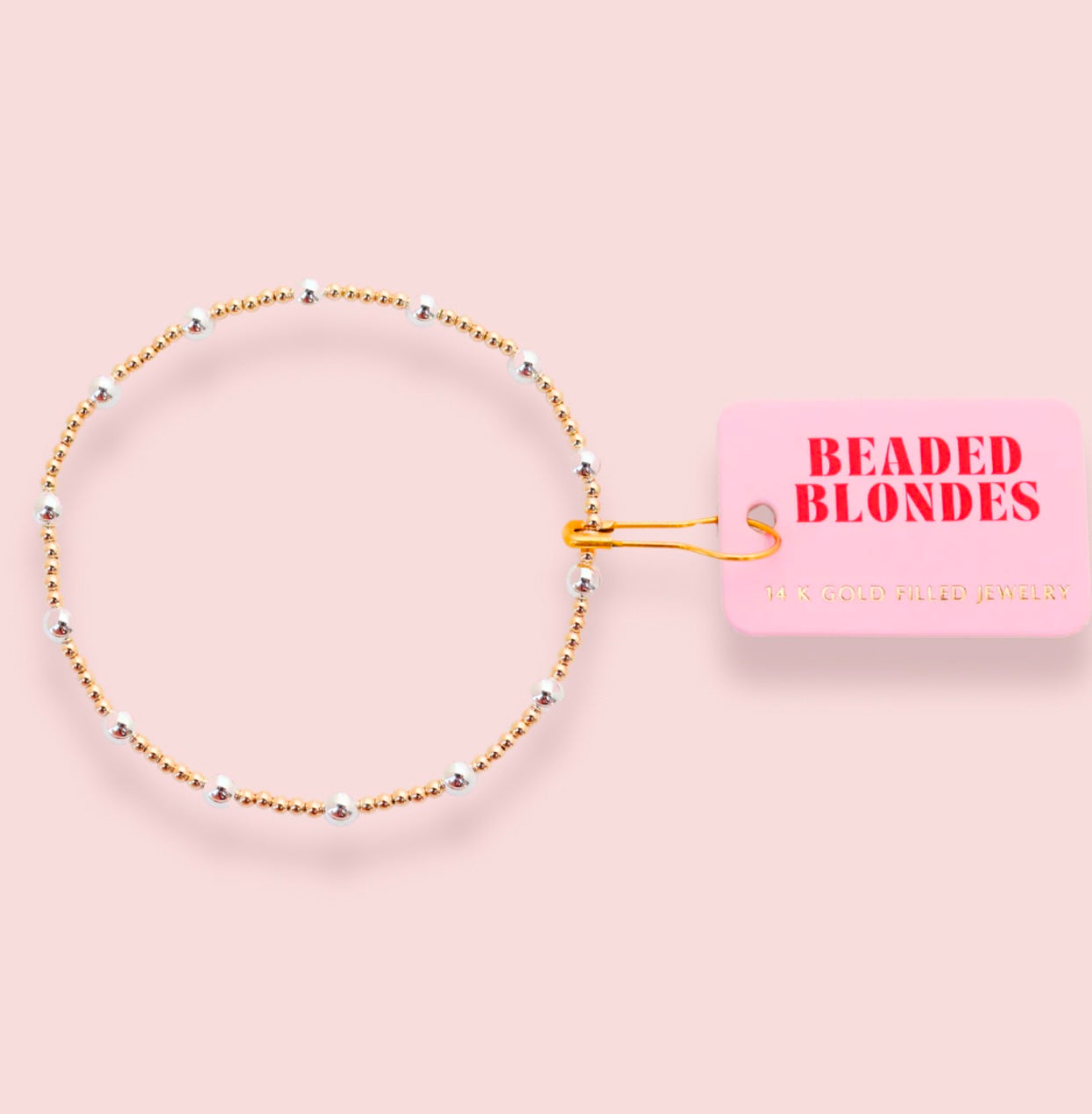 Beaded Blonde - June Bracelet in Gold with Silver