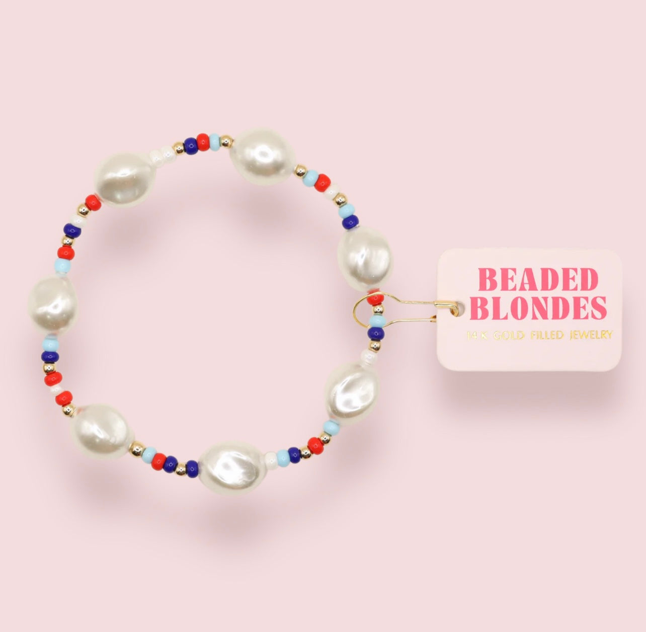 Beaded Blondes - Red, White & Blue Sadie Sprinkle Bracelet