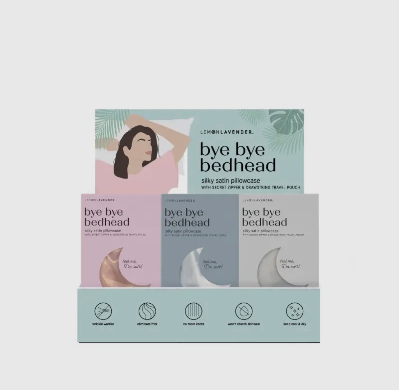 Bye Bye Beadhead Satin Pillowcase - Plain