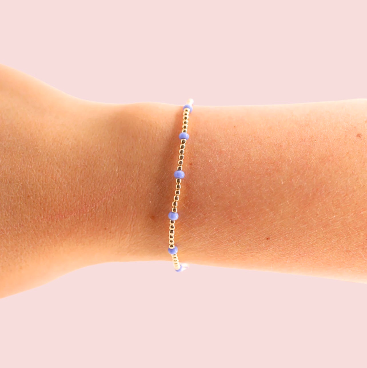 Beaded Blonde - Lilac Dainty Poppi Bracelet