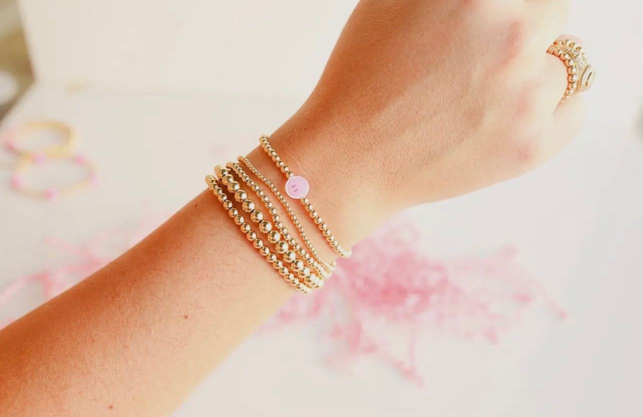 Beaded Blonde - Smiley Bracelet