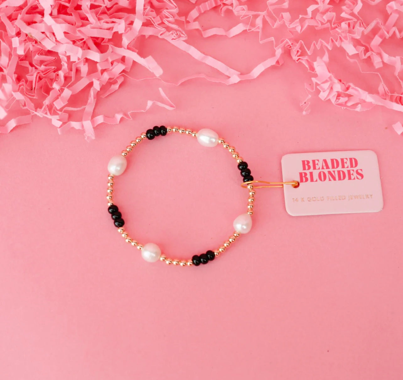Beaded Blondes - Black Pearl Poppi Bracelet