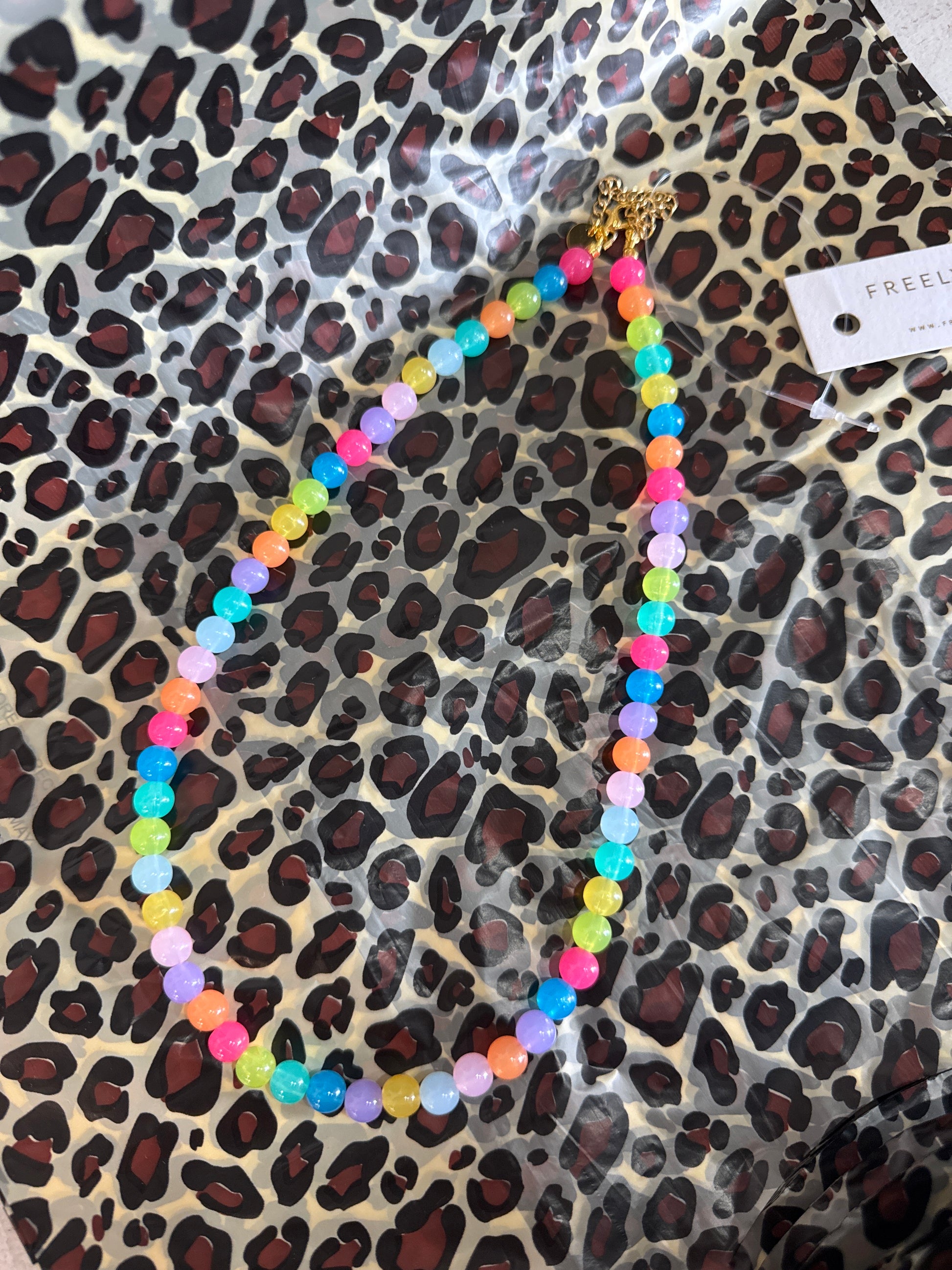 Multi Color Small Beaded Necklace