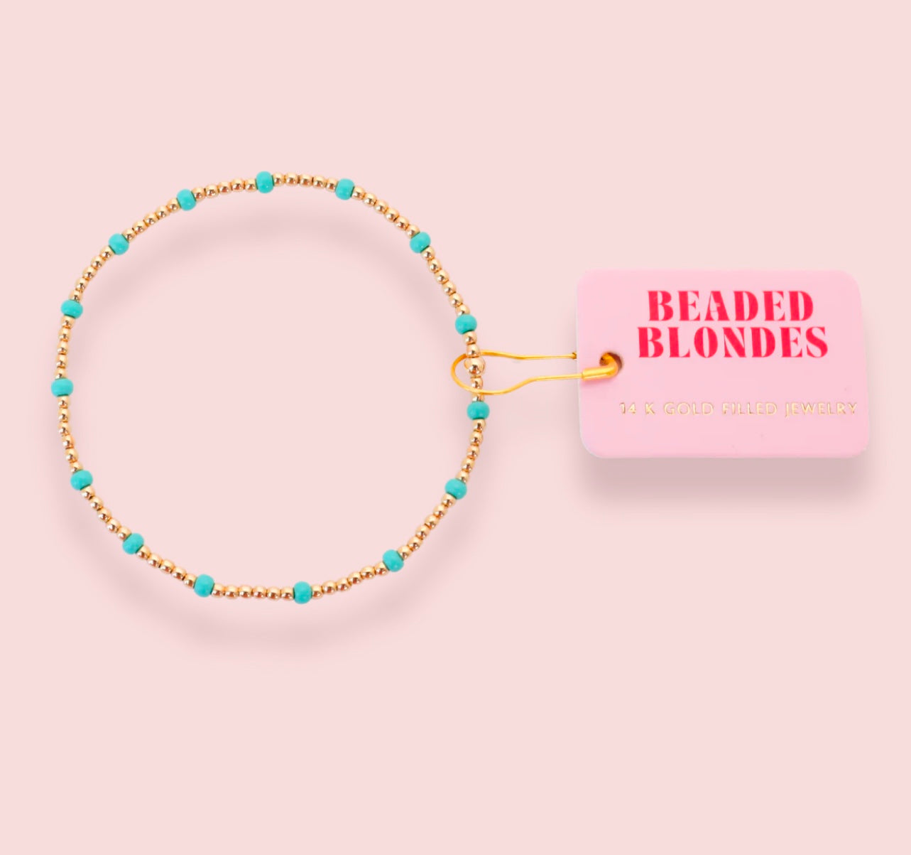 Beaded Blonde - Turquoise Dainty Poppi Bracelet