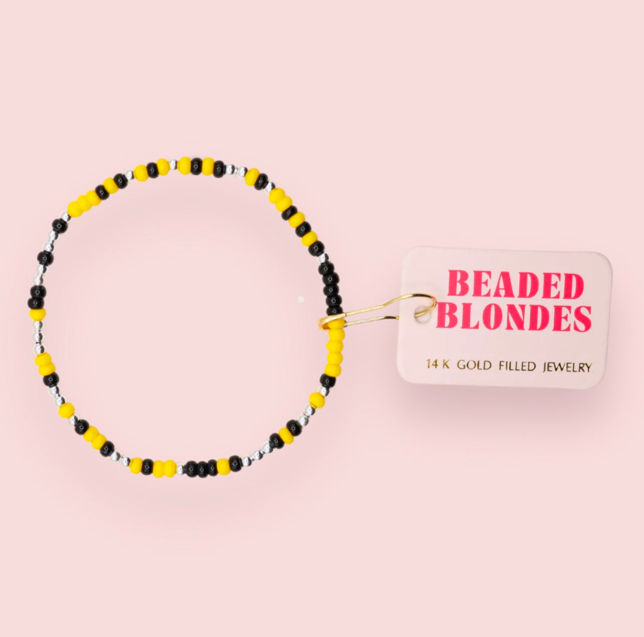 Beaded Blonde - Black & Yellow Sprinkle