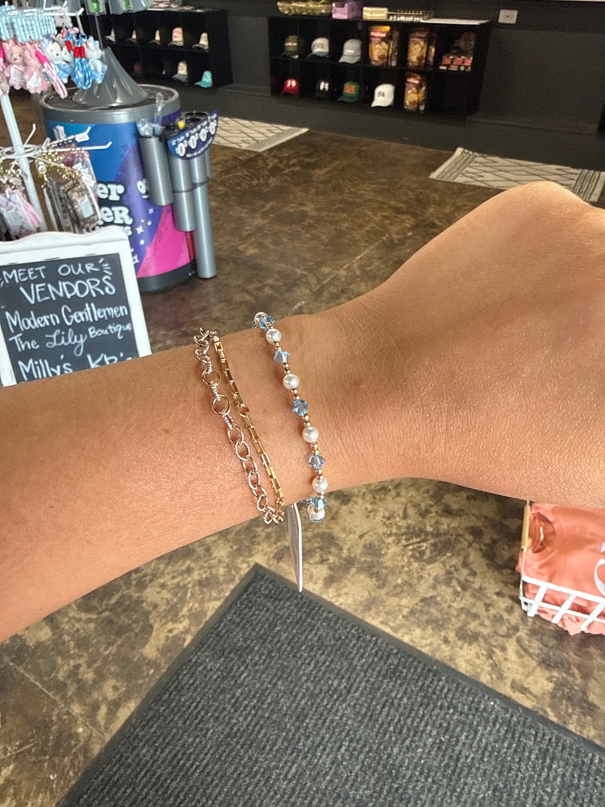 Beaded Blondes - Turquoise Pearl June Bracelet