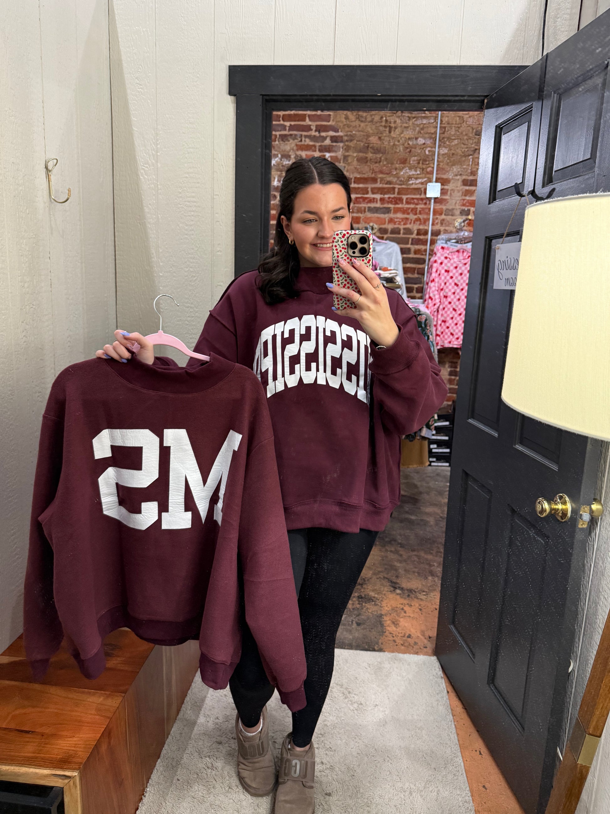 MS Reversible Sweatshirt - Maroon