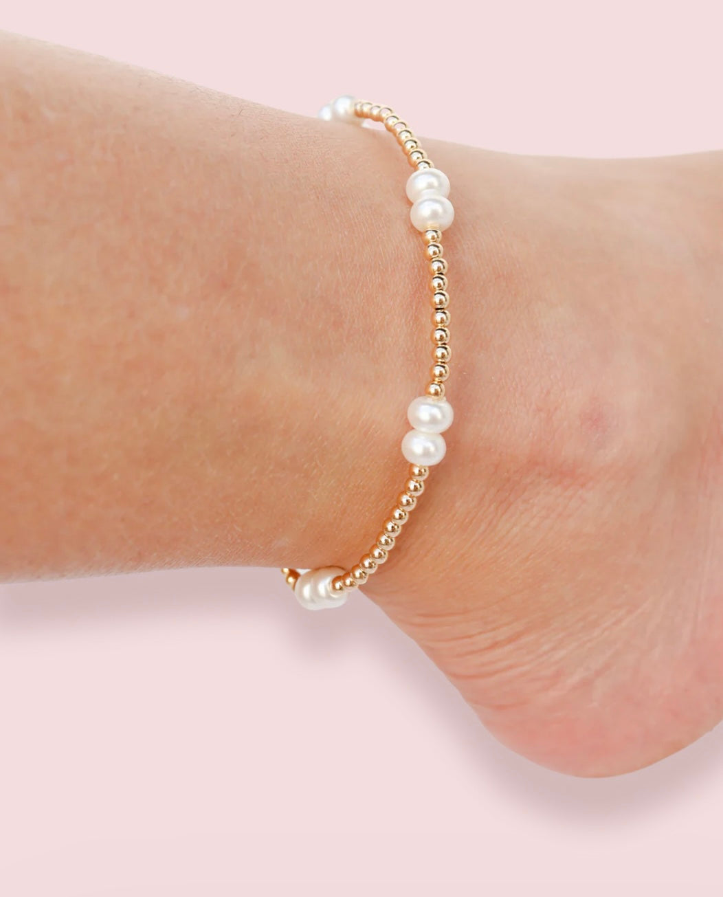 Beaded Blondes - Coastal Pearl Anklet