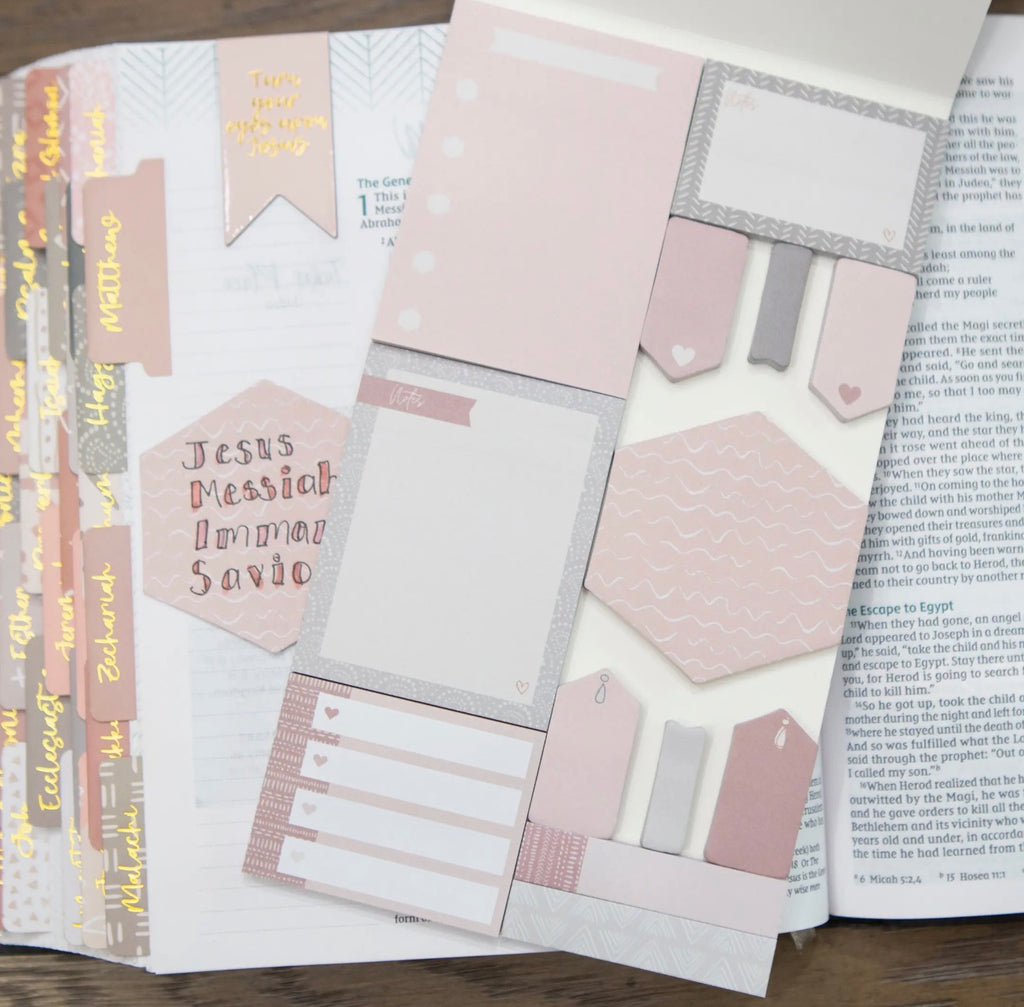 Bible Study Post-It Notes - Selah Pink