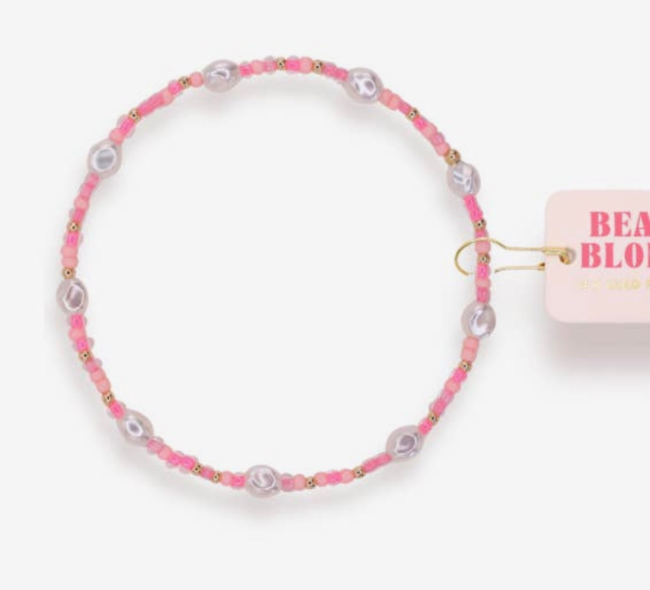 Beaded Blondes - Flamingo Sprinkle Pearl Anklet
