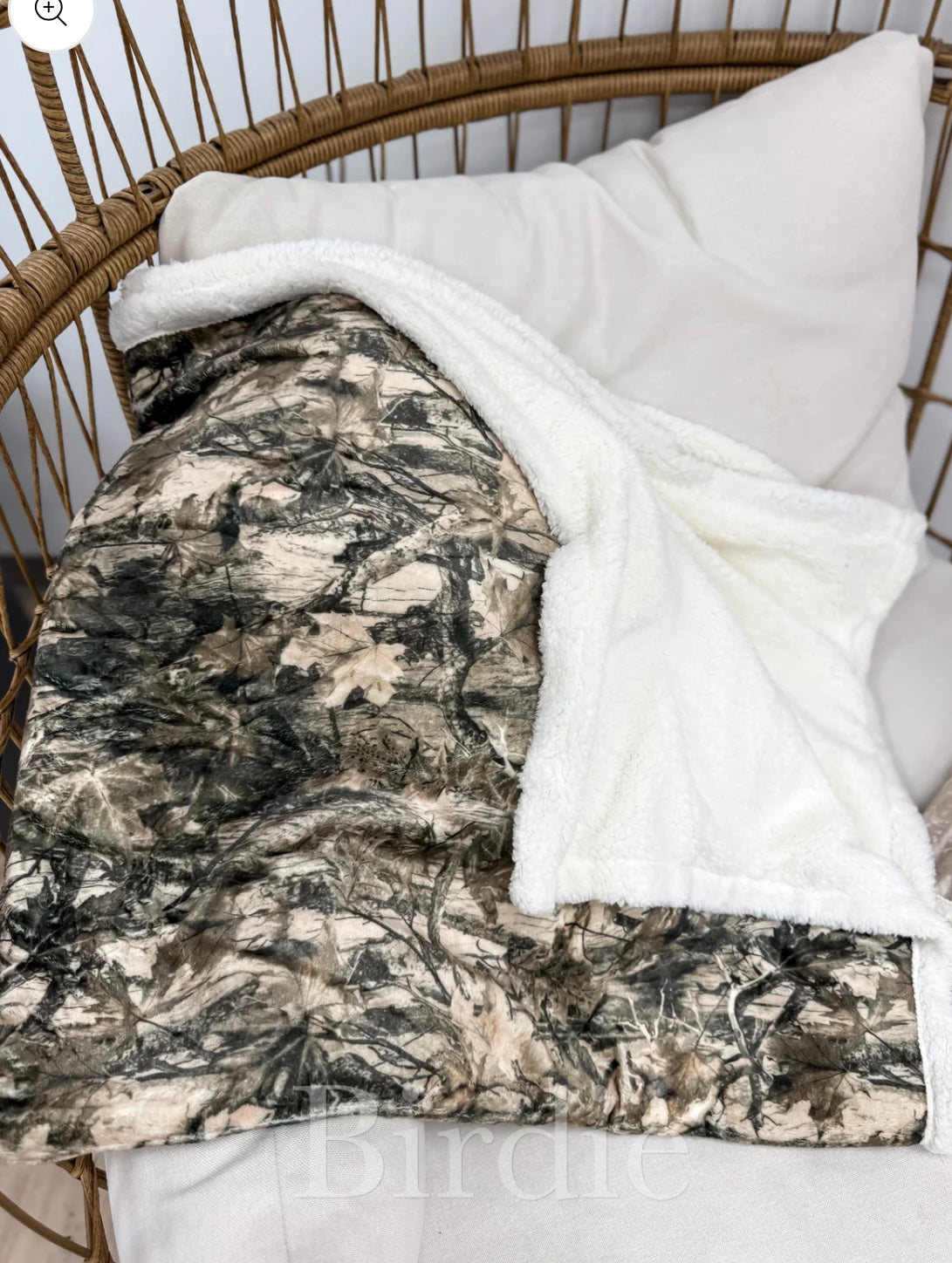 Dark Camo Fur Blanket