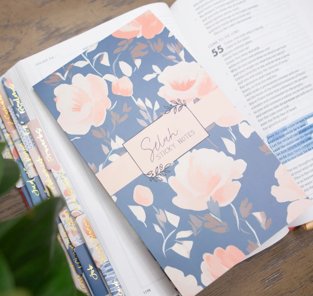 Bible Study Post-It Notes - Selah Blue
