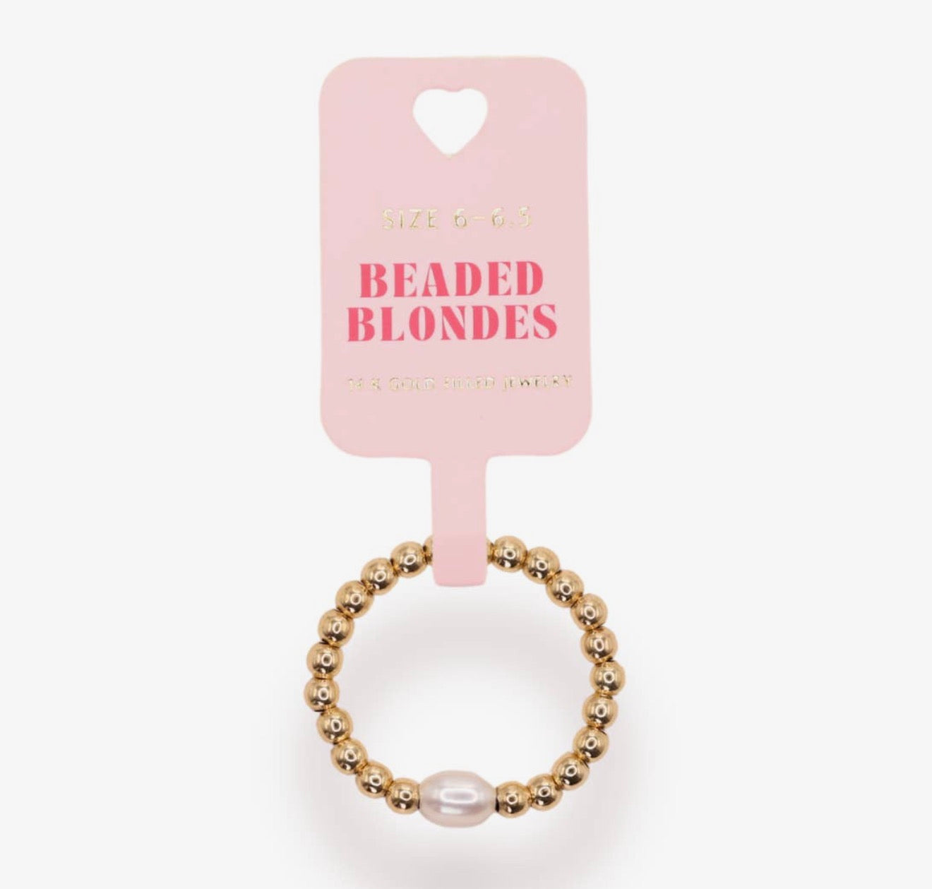 Beaded Blondes - Haley Pearl Ring in Gold