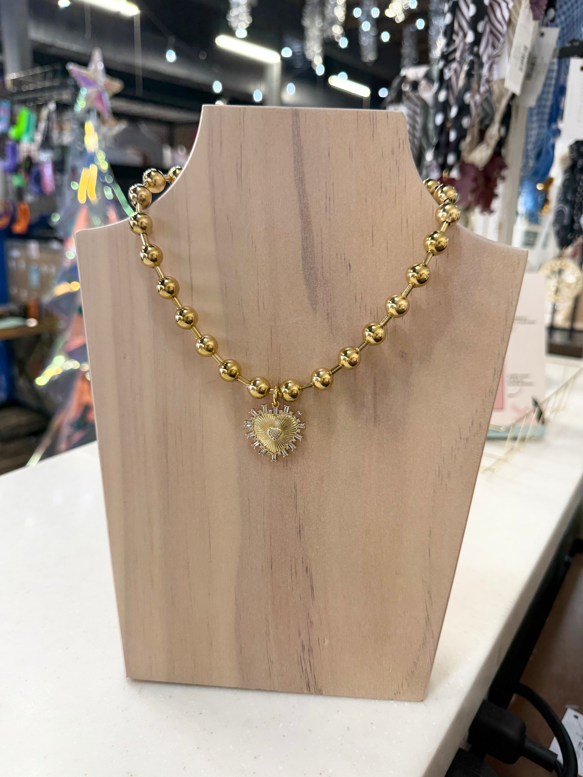 Gold Jumbo Ball Chain Necklace