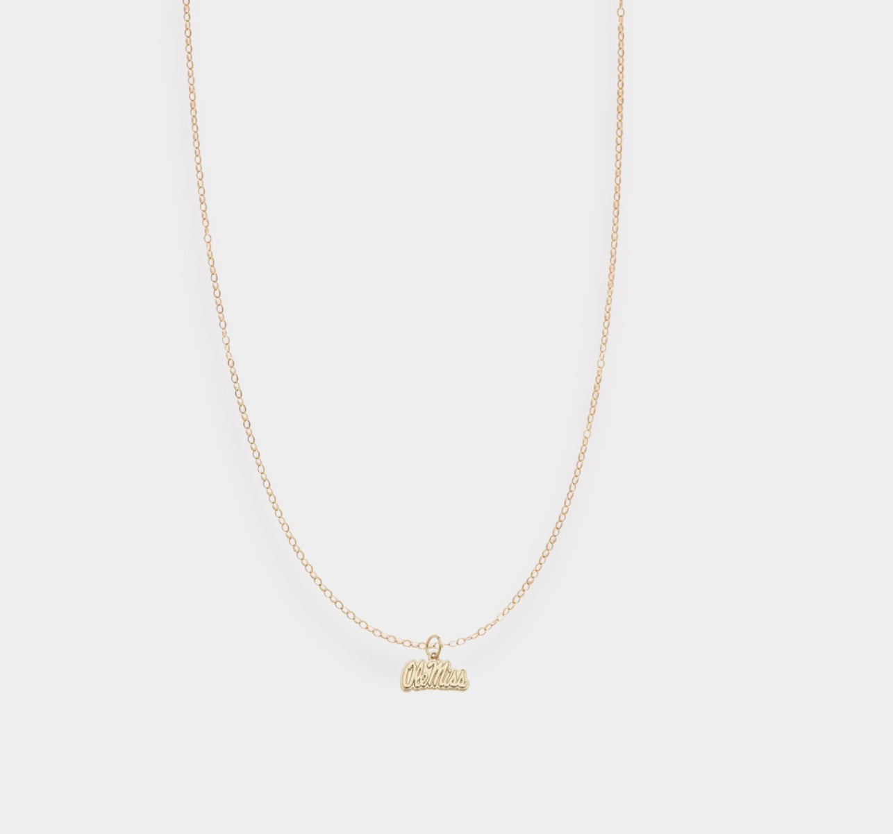 Beaded Blondes - Ole Miss Logo Charm Necklace