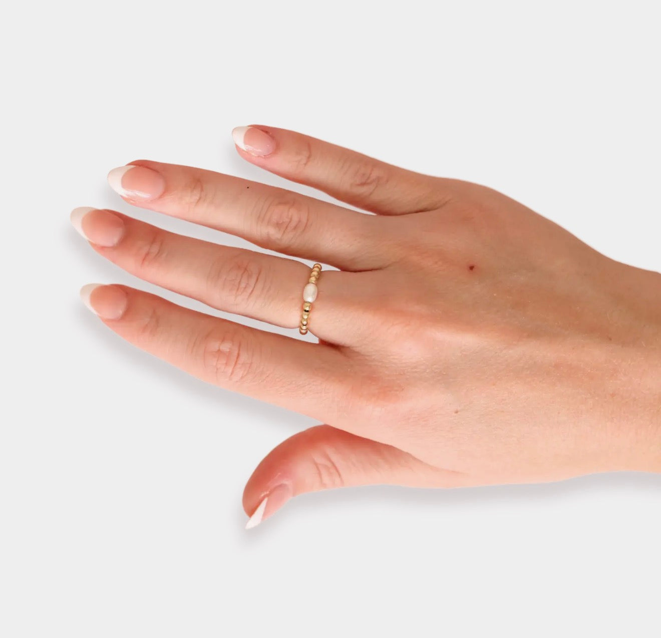 Beaded Blondes - Haley Pearl Ring in Gold