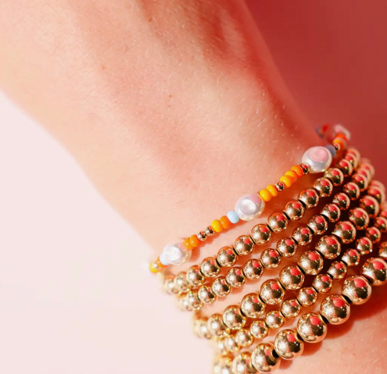 Beaded Blondes - Vitamin D Sprinkle Pearl Bracelet