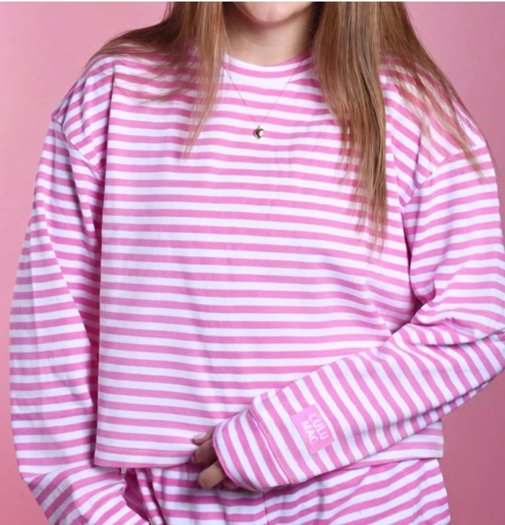 Lulu Mac Stripe Top - Pink