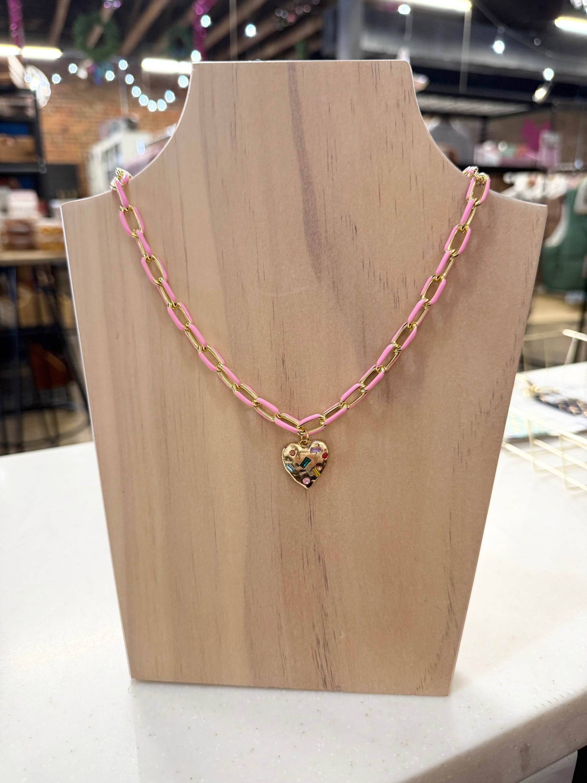 Pink Chain Necklace