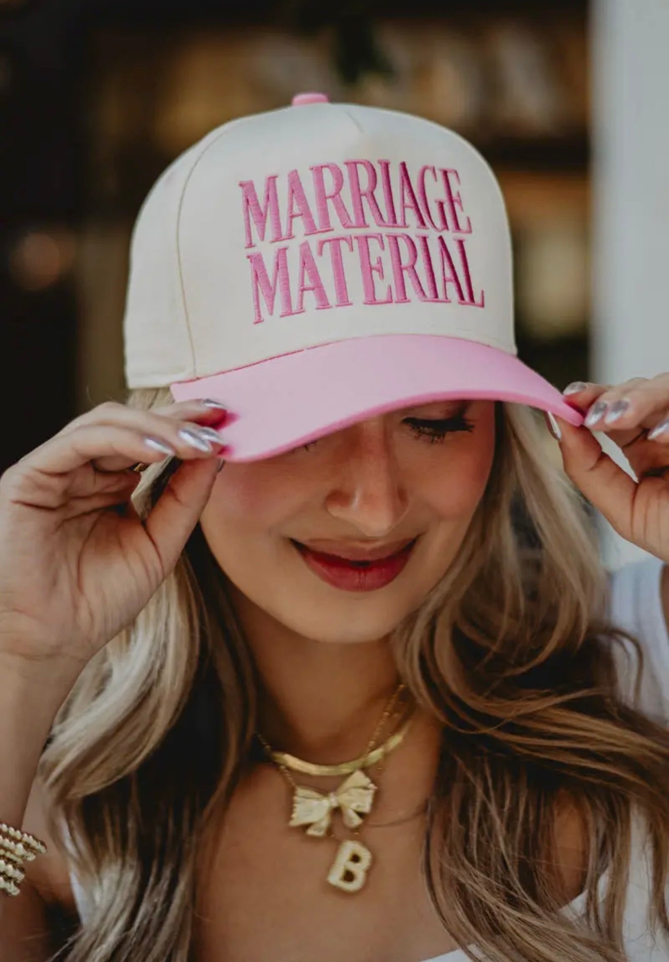 Marriage Material Hat - Pink