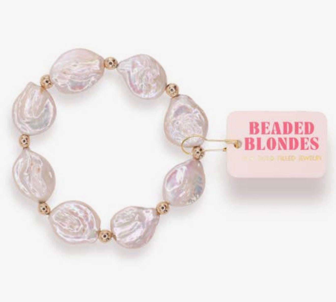 Beaded Blondes - Kai Pearl Bracelet in Gold