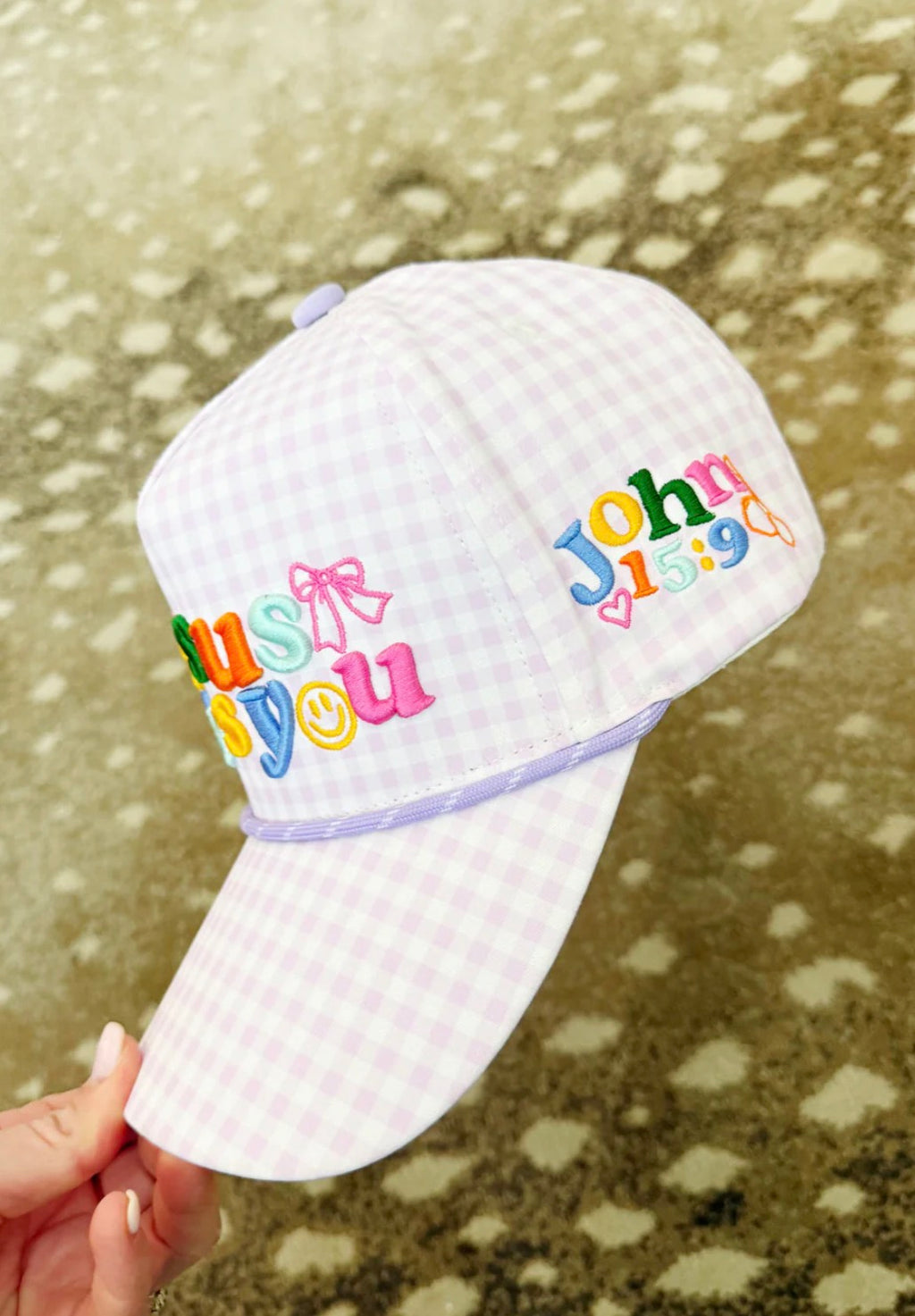 Jesus Loves You Checkered Hat