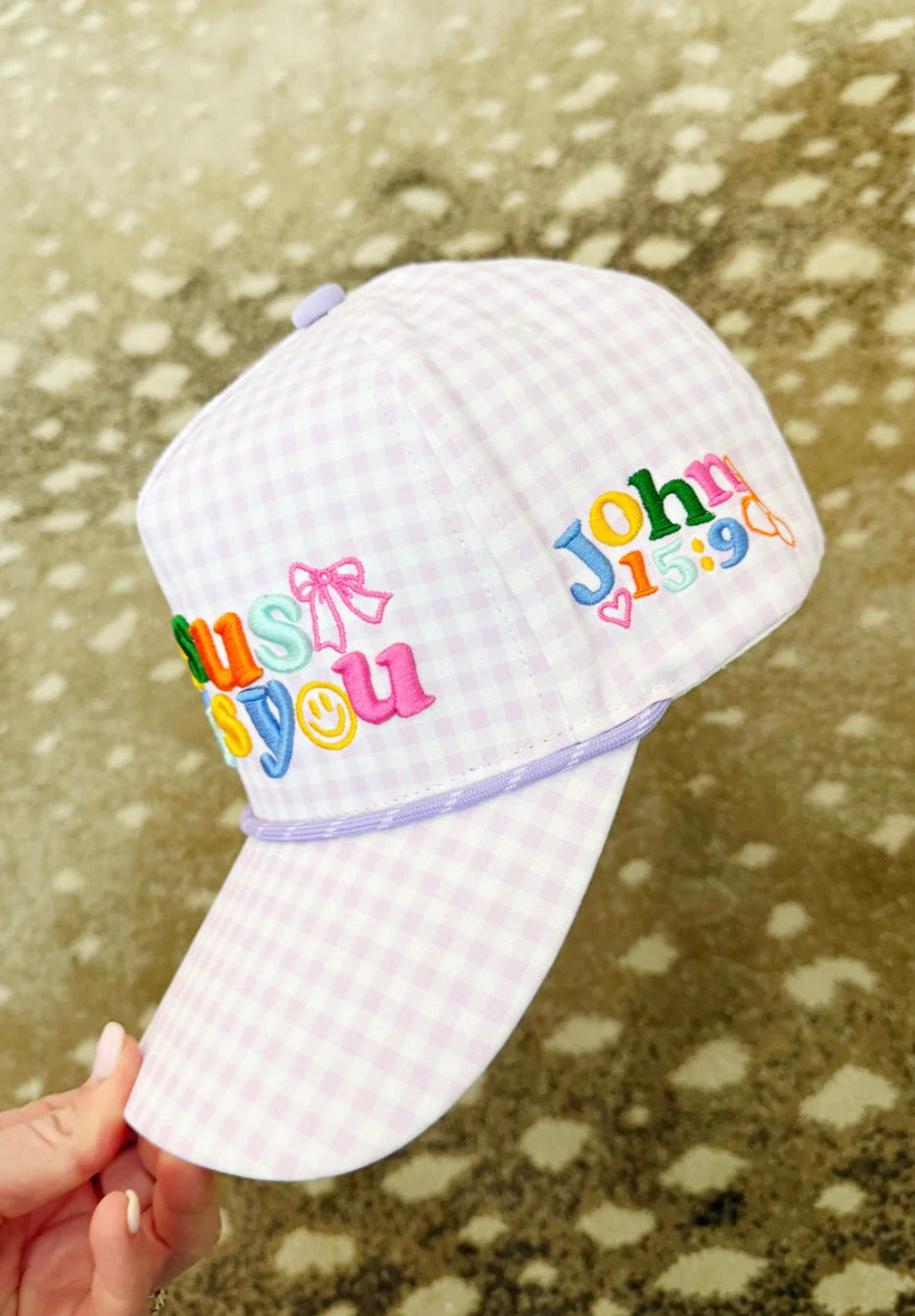 Jesus Loves You Checkered Hat