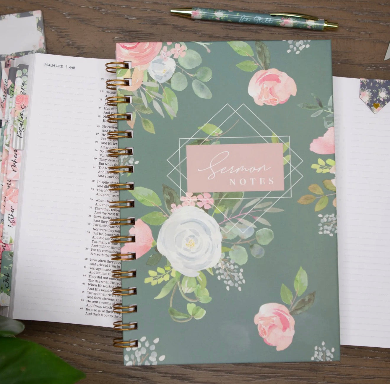Sermon Notes - Green Floral
