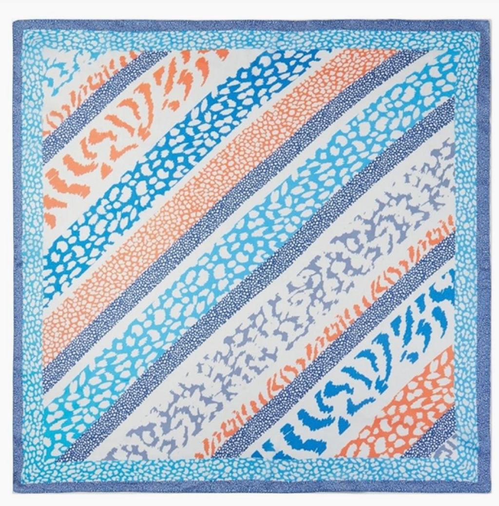 Abstract Leopard Print Bandana - Blue