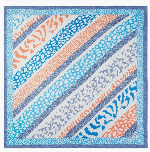 Abstract Leopard Print Bandana - Blue