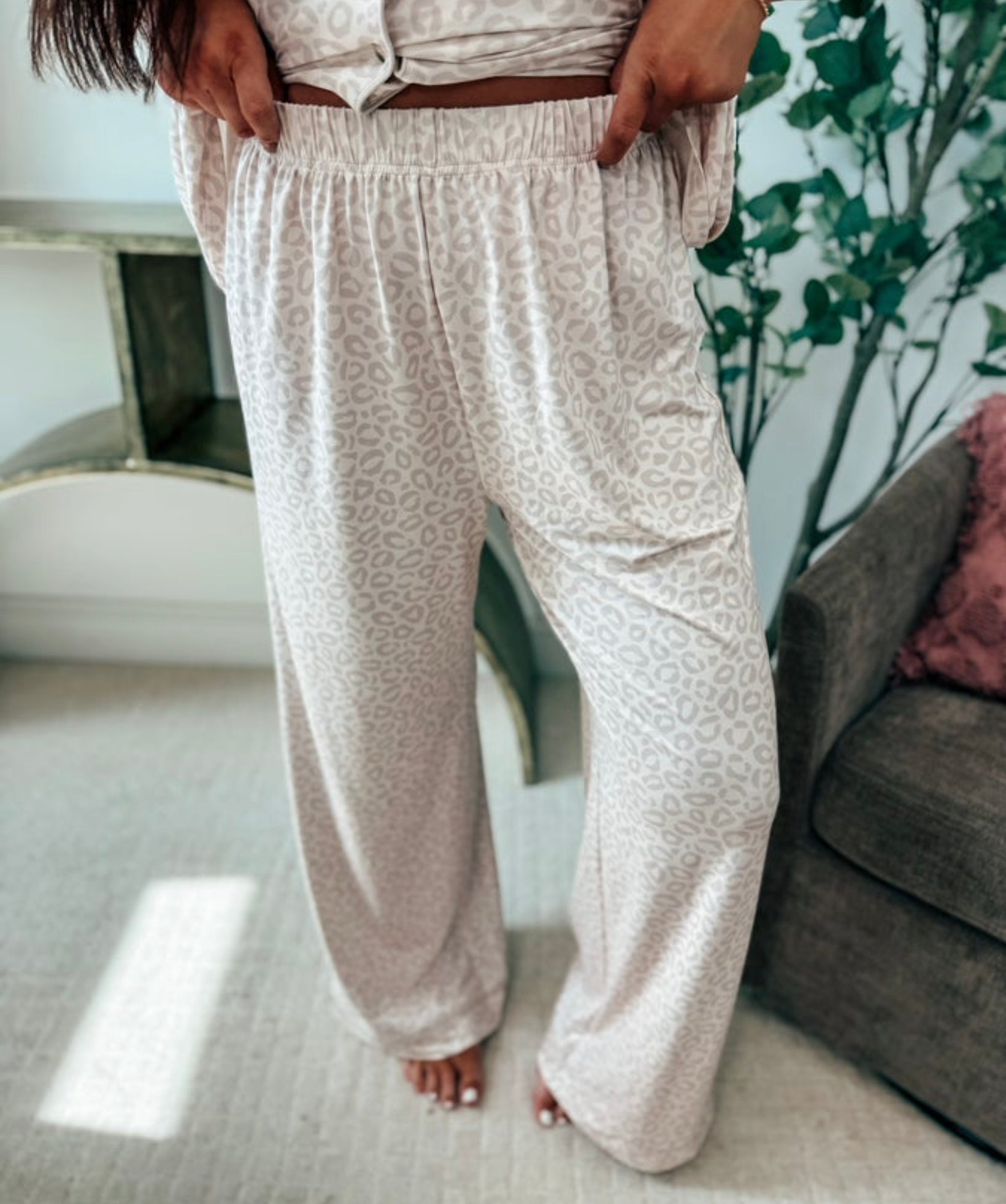 Short Sleeve PJ Set - Honey Leopard