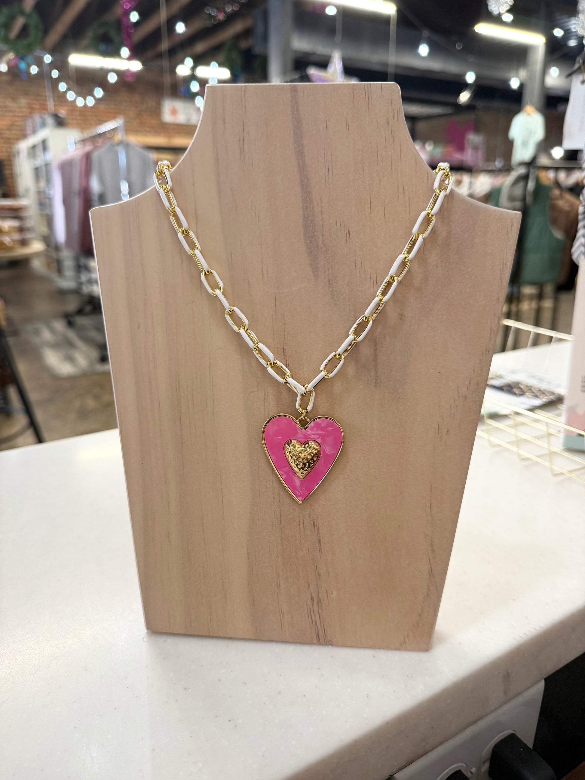 Pink Heart Necklace