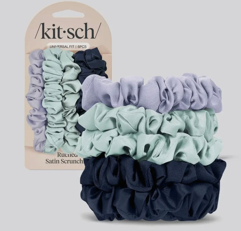 Satin Scrunchies 5 Pack - Garden Bouquet