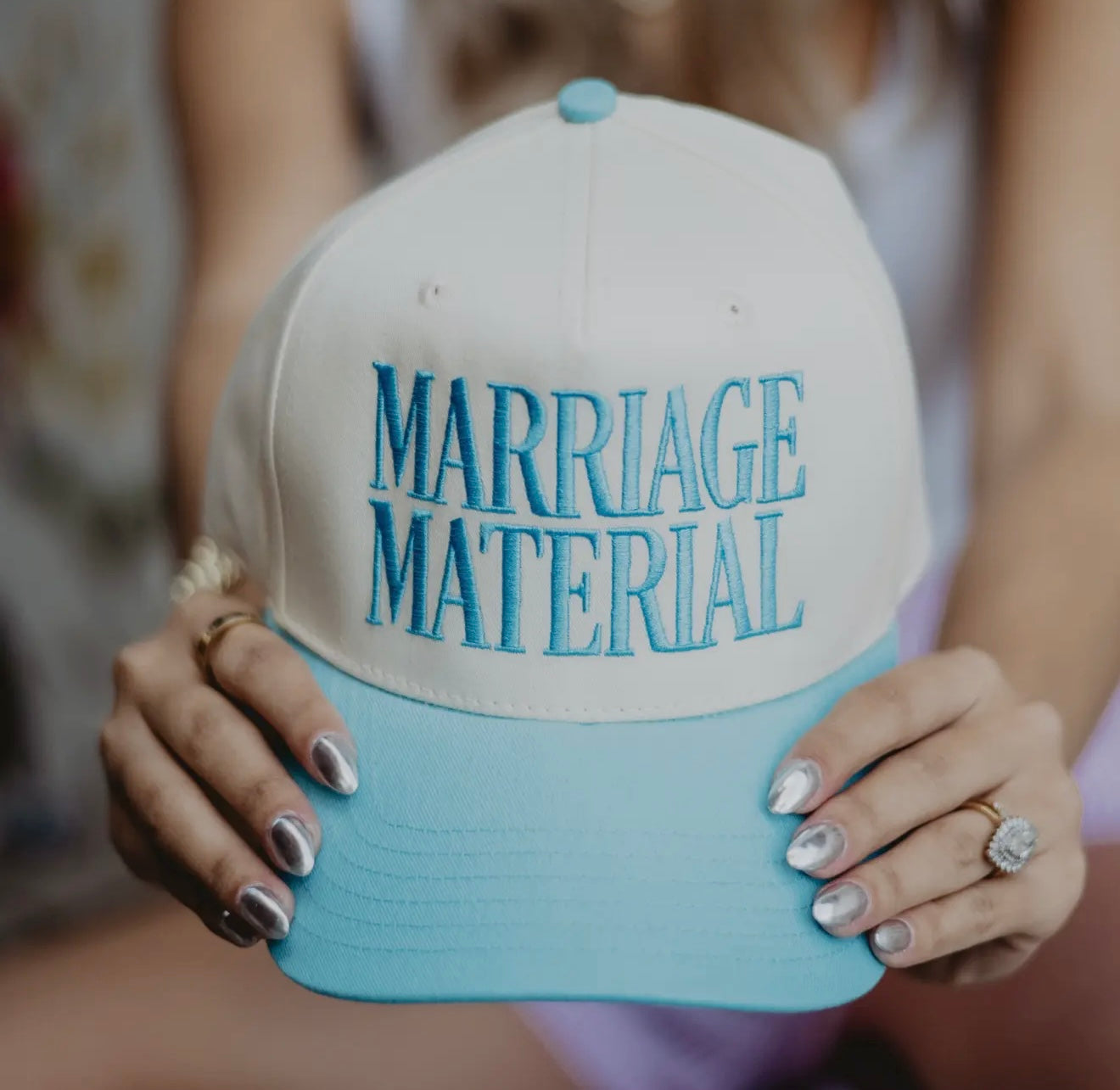 Marriage Material Hat - Aqua