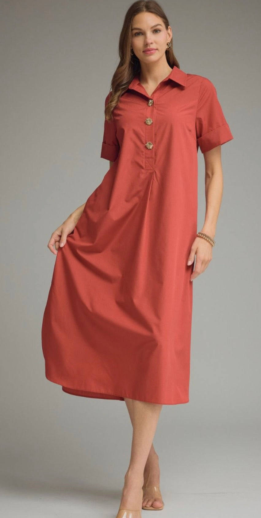 Love Without Limits Dress - Brick - REG & PLUS