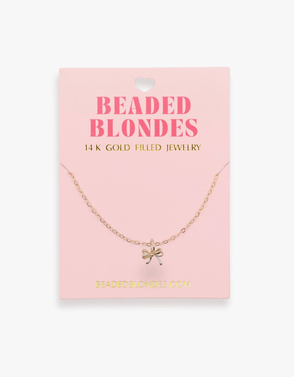 Beaded Blondes - Bow Charm Necklace