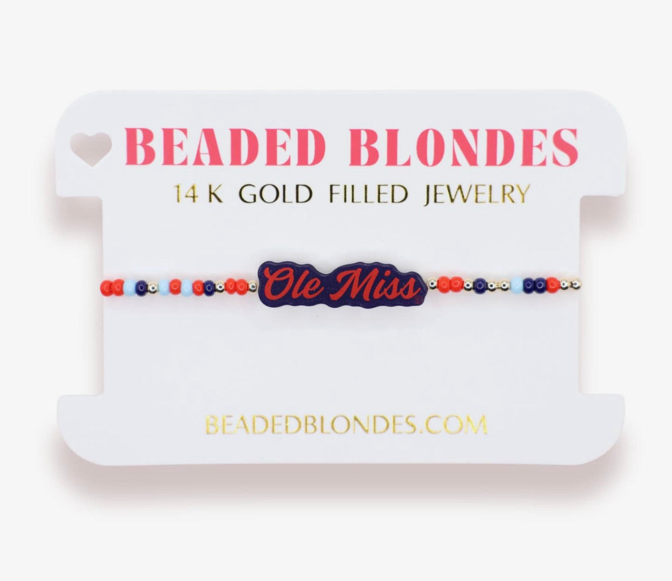Beaded Blondes - Ole Miss Word Bracelet