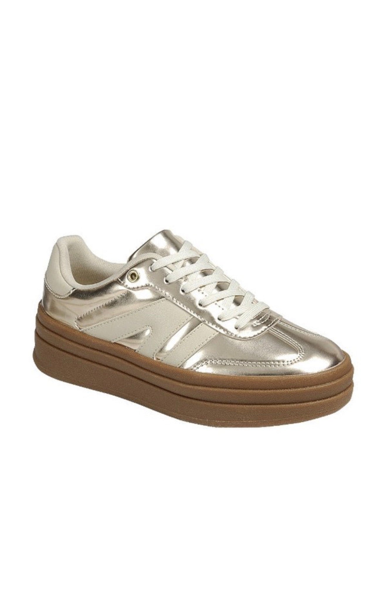 The Platform Sneaker - Gold