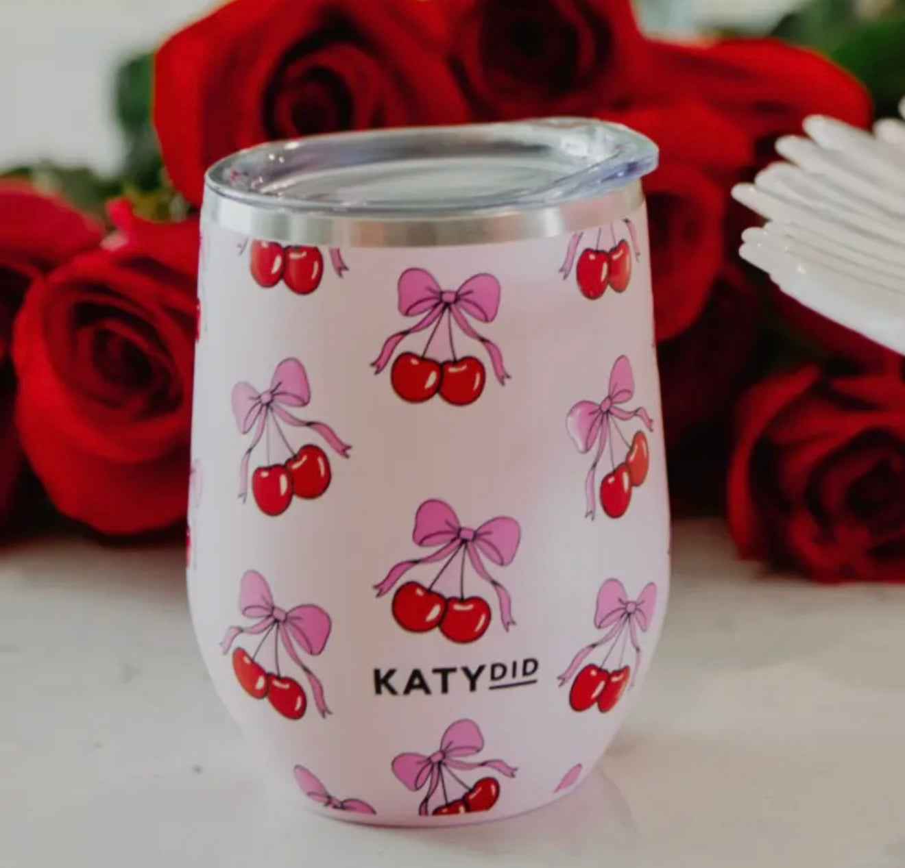 Cherry Bow Wine Tumbler